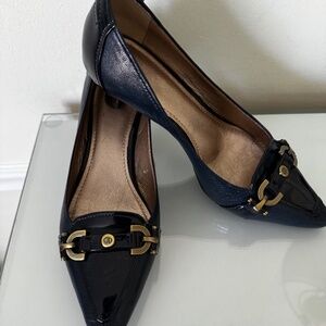 Circa Joan & David Women's CJPRUVUE Dress Pump Navy/Navy Leather 6.5 M